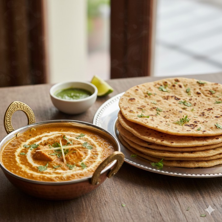 Paneer Butter Masala and Tandoori Roti